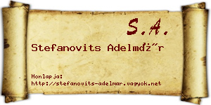 Stefanovits Adelmár névjegykártya